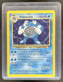 1999 Pokemon Unlimited Poliwrath Rare Holo #13/102 - Image 1