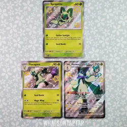 Pokemon Card Lot Sprigatito 076 Floragato 077 Meowscarada Ex 078 Premium Collect - Image 1