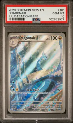 2023 POKEMON MEW EN-151 ILLUSTRATION RARE #181 DRAGONAIR PSA 10 - Image 1