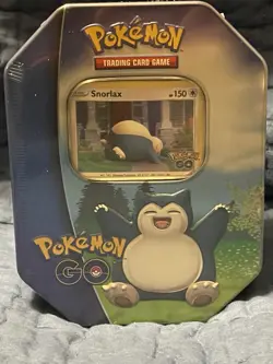 Pokemon TCG Pokemon Go Tin Snorlax Factory Sealed 4 Booster Packs NEW - Image 1