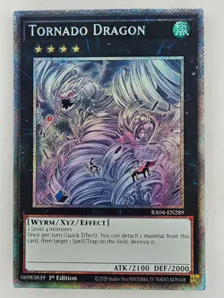 Yu Gi Oh - RA04-EN289 Tornado Dragon - Platinum Secret Rare - Image 1