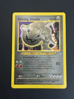 Pokemon Shining Steelix Neo Destiny Holo Secret Rare 112/105 90 MP Unlimited - Image 1