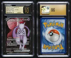 Team Rocket's Mewtwo ex Ultra Rare Pokemon Destined Rivals (DRI) CGC 10 Pristine - Image 3
