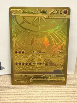 Pokemon Mega Zygarde ex Gold Hyper Rare 124/088 Perfect Order - Image 1