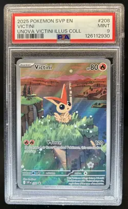 2023-25 Pokemon SV Black Star Promos Victini #208 PSA 9 - Image 1