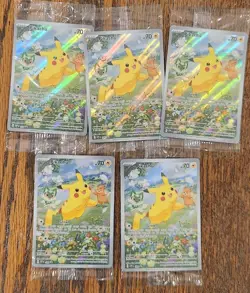 Lot of x5 Pokemon TCG Pikachu Paldea Adventure Chest SVP 088 Promo Sealed NM - Image 1