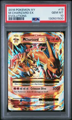 2016 Pokemon XY Evolutions M Charizard Ex #13 GEM MT PSA 10 Ultra Rare - Image 1