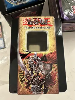 Vintage Yu-Gi-Oh! Lot - 3 Tins, 3 cards & a Zone Sheet (all early 2000s) - Image 5