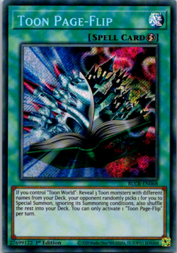 1X NM Toon Page-Flip - BLCR-EN068 - Secret Rare 1st Edition yugioh - Image 1