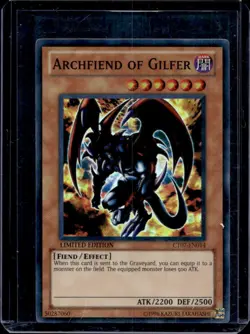 2010 Yu-Gi-Oh! Limited Promos Archfiend of Gilfer #CT07-EN014 - Image 1