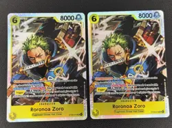 One Piece 🔥 Roronoa Zoro ST29-014 SR Lot (2) - Egghead Straw Hat Crew - Image 1