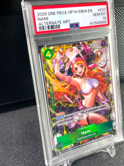 2026 One Piece The Azure Sea's Seven NAMI Alternate Art OP14-031 PSA 10 Gem Mint - Image 2