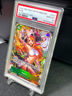 2026 One Piece The Azure Sea's Seven NAMI Alternate Art OP14-031 PSA 10 Gem Mint - Image 3
