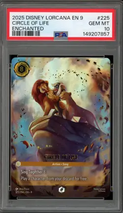 Disney Lorcana Circle of Life Fabled Enchanted #225 PSA 10 Gem Mint - Image 1