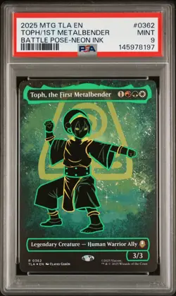 2025 MTG AVATAR: THE LAST AIRBENDER BORDERLESS TOPH THE FIRST METALBENDER PSA 9 - Image 1