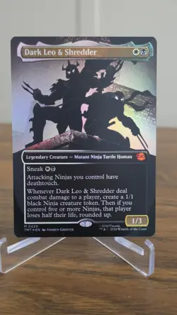 Dark Leo & Shredder (Borderless) M TMNT Foil 220 NM - Image 1