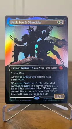 Dark Leo & Shredder Foil (Borderless) M Teenage Mutant Ninja Turtles 220 NM - Image 1