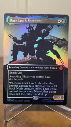 Dark Leo & Shredder Foil (Borderless) M Teenage Mutant Ninja Turtles 220 NM - Image 1