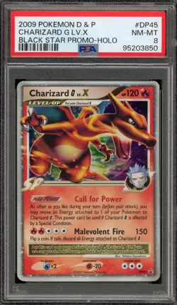Pokemon Charizard G Lv.X Black Star Holo Promo DP45 PSA 8 - Image 1