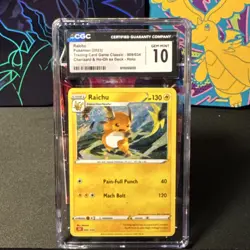 pokemon raichu 009/034 trading card game classic holo CGC graded 10 english - Image 1