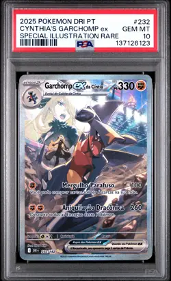 2025 POKEMON PORTUGUESE DRI PT-DESTINED RIVALS #232 CYNTHIA'S GARCHOMP EX PSA 10 - Image 1