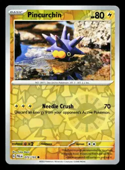 Pincurchin 072/193 Paldea Evolved NM Reverse Holo Pokemon Card TCG - Image 1