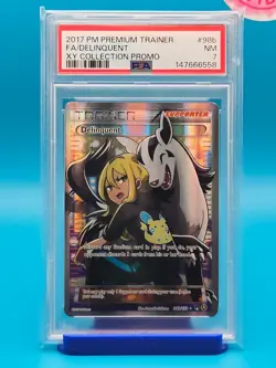 PSA 7 - 2017 POKEMON PREMIUM TRAINER XY COLLECTION PROMO 98b FULL ART/DELINQUENT - Image 1