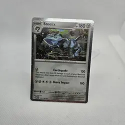POKEMON STEELIX 125/182 RARE COSMOS HOLOFOIL SWIRL PARADOX RIFT NM CARD - Image 1