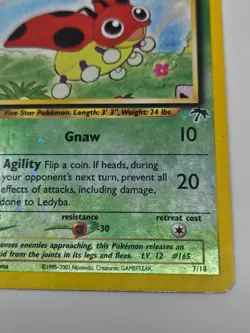 Pokemon: Southern Islands - Ledyba 7/18 Reverse Holo - Damaged - Image 5