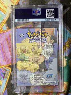 1999 TOPPS POKEMON THE MOVIE EDITION CHECKLIST MOVIE EDITION PSA 7 (Read/Cracked - Image 2