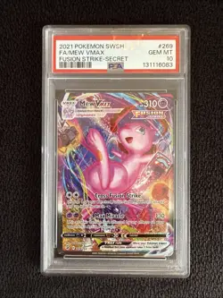 Mew VMAX 269/264 PSA 10 - Fusion Strike Alt Art - Pokemon Card Game - Image 1