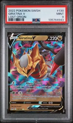 2022 POKEMON SWORD & SHIELD LOST ORIGIN #130 GIRATINA V PSA 9 - Image 1