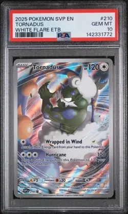 2025 POKEMON SVP WHITE FLARE ELITE TRAINER BOX #210 TORNADUS PSA 10 - Image 1