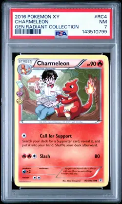 2016 POKEMON XY GENERATIONS RADIANT COLL #RC4 CHARMELEON PSA 7 - Image 1