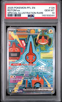 2025 POKEMON PFL EN-PHANTASMAL FLAMES SPECIAL ILLUSTRATION RARE ROTOM EX PSA 10 - Image 1