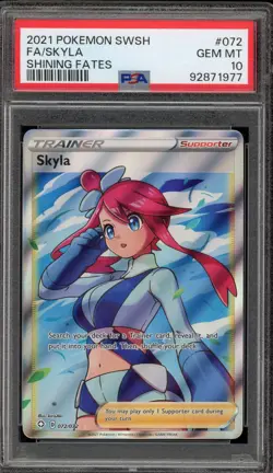 Pokemon Skyla Shining Fates Full Art #072 PSA 10 Gem Mint - Image 1