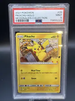 2021 POKEMON MCDONALD'S COLLECTION #25 PIKACHU-HOLO PSA 9 - Image 1