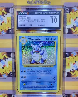 Pokemon Wartortle 002/034 Holo CLB Trading Card Game Classic CGC 10 Gem Mint - Image 1