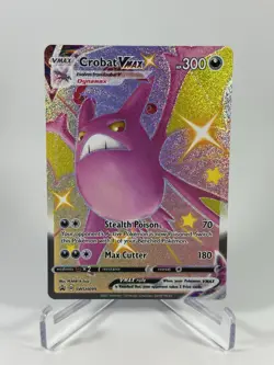 2021 Pokemon Crobat VMAX SWSH099 Shining Fates Full Art Holo Black Star Promo - Image 1