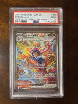 2024 Pokemon Twilight Masquerade Greninja Ex SIR 214/167 PSA 9 Mint - Image 1
