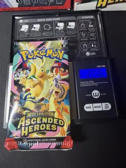 VERY HEAVY! 22.7g+ Pokemon TCG Ascended Heroes Booster Pack (LOT OF 4 SEALED) - Image 2