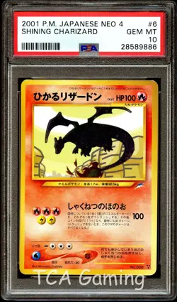 PSA 10 GEM MINT Shining Charizard 006 Neo 4 Destiny Japanese Pokemon Card 886 - Image 1