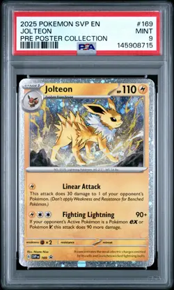 2025 POKEMON SVP EN-SV BLACK STAR PROMO #169 JOLTEON PSA 9 - Image 1