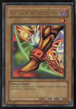 Right Leg of the Forbidden One LOB-120 Ultra Rare Unlimited GLOSSY Yu-Gi-Oh - Image 1