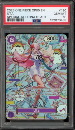 One Piece CCG Uta OP05 Special Alternate Art OP02-120 PSA 10 Gem Mint - Image 1