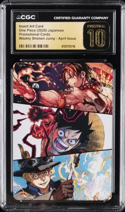 2025 ONE PIECE JPN PROMO WEEKLY SHONEN JUMP INSERT ART CARD CGC 10 PRISTINE - Image 1