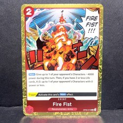 2023 ONE PIECE ENGLISH AWAKENING OF THE NEW ERA FIRE FIST OP05-019 (R) RARE - Image 1