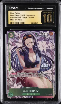 2025 ONE PIECE JPN PROMO CARDS MINI-TIN VOL. 2 NICO ROBIN CGC 10 PRISTINE - Image 1