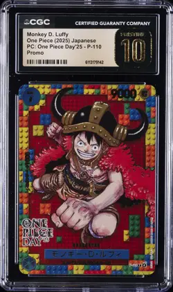 2025 ONE PIECE JPN PC: ONE PIECE DAY '25 PROMO MONKEY D LUFFY CGC 10 PRISTINE - Image 1