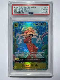 Monkey D. Luffy TREASURE RARE OP07-109 PSA 10 ONE PIECE ENGLISH - Image 1